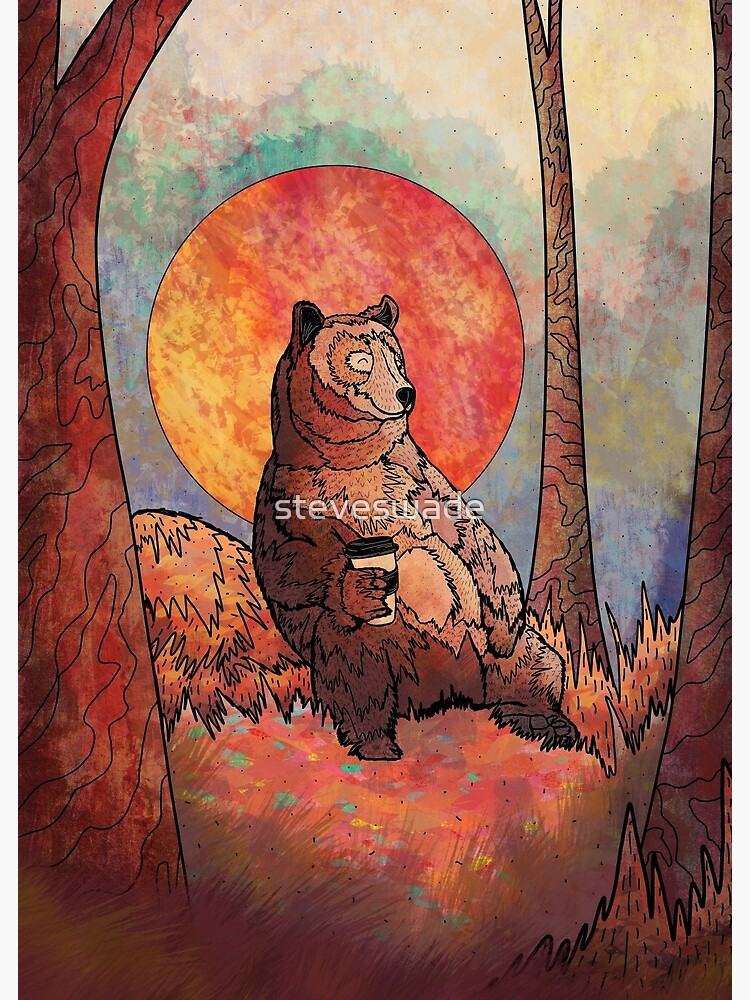 Discover The relaxing bear Premium Matte Vertical Poster