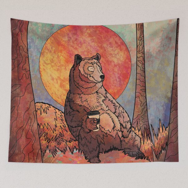 Item preview, The relaxing bear designed and sold by Swadeillustrations.