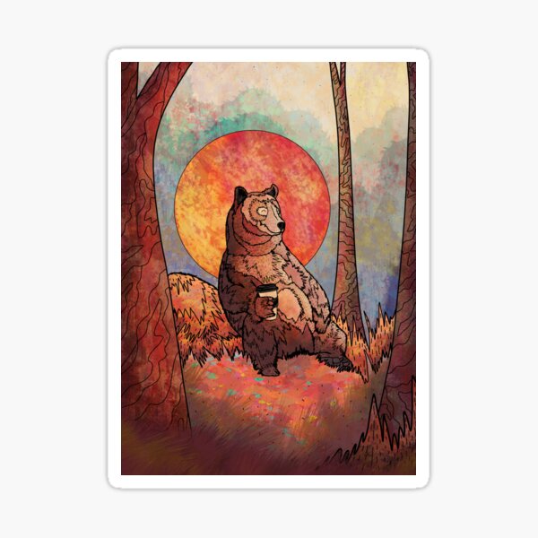 Item preview, The relaxing bear designed and sold by Swadeillustrations.