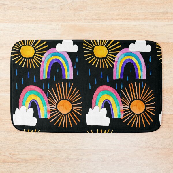 Item preview, Rainbow, clouds, sun, rain in colorful water colors  designed and sold by Scandi Shop .