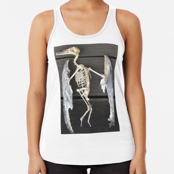 Found bird Skeleton - photography Racerback Tank Top