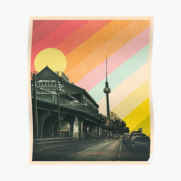 Vintage Berlin Cityscape Poster