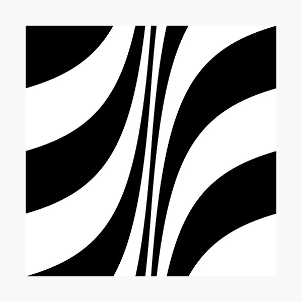 Black And White Optical Illusion Graphic Photographic Print