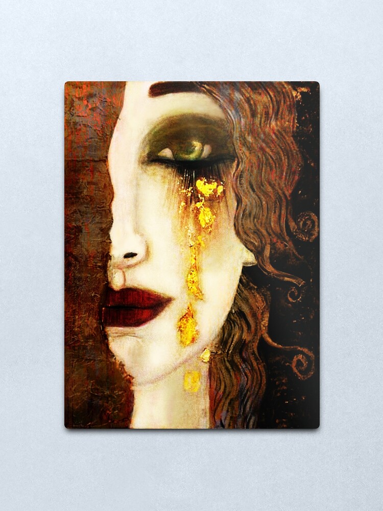 Alternate view of Golden Tears Freya’s Tears of Gold Anne Marie Zimmerman (School of Klimt) Metal Print