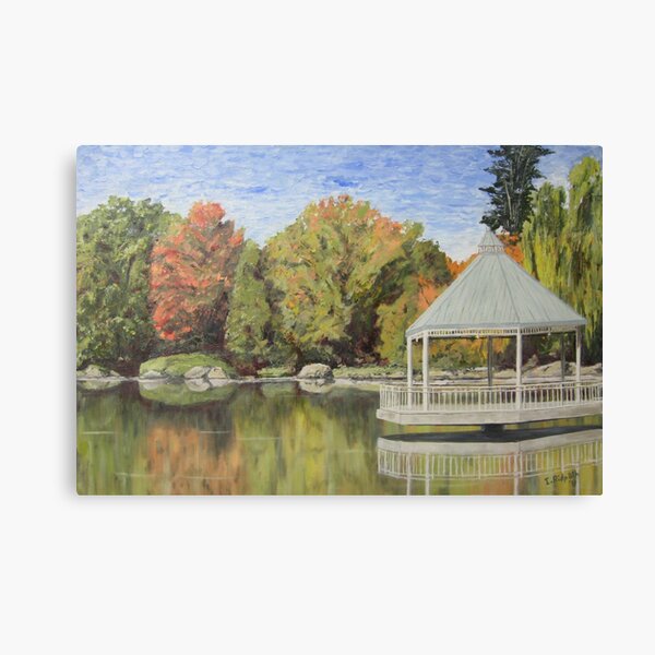 Milton Millpond in Autumn - (c) Ian Ridpath 2011 Canvas Print