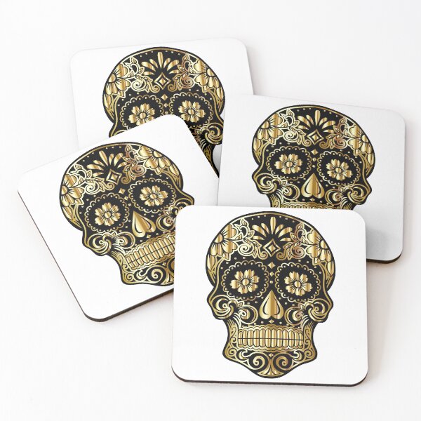 Item preview,  Black and gold death's head designed and sold by nellylebrun.