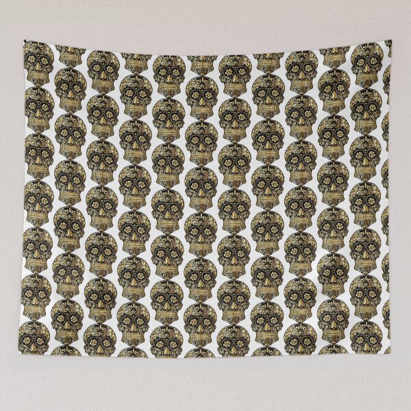 Item preview,  Black and gold death's head designed and sold by nellylebrun.