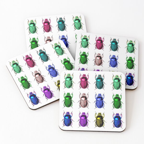Item preview, Neon Beetles Novelty Pattern designed and sold by EvePenman.