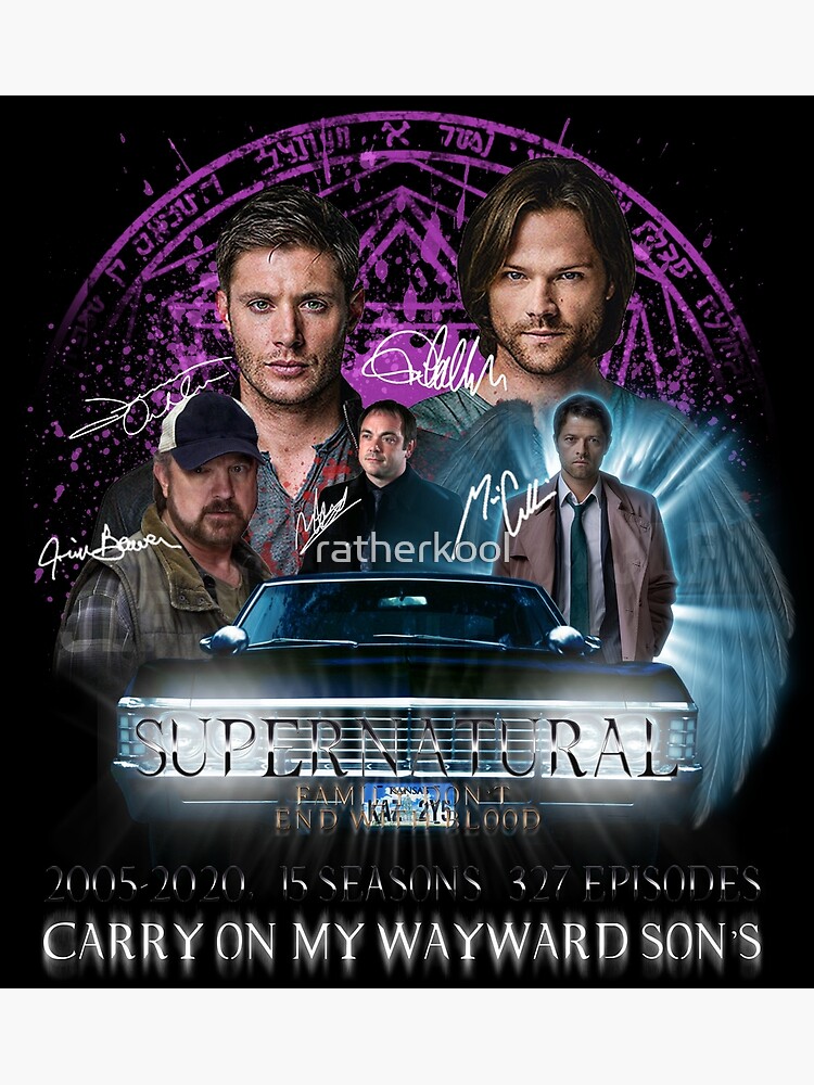 Disover Limited Edition Supernatural Family dont end with Blood Season 15SW Premium Matte Vertical Poster