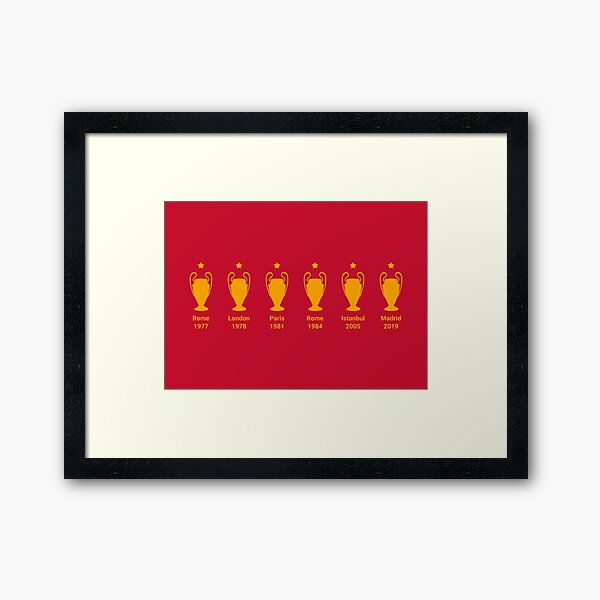 Six Times Champions of Europe Framed Art Print