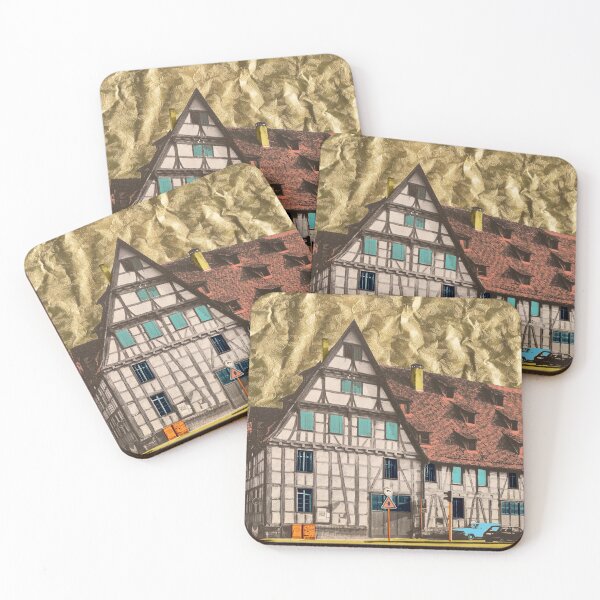 Item preview,  should look at the wine press. The listed building houses a bar and cozy seating. A quaint place to stay.
The design by Mallybeau Mauswohn shows the wine press on Schmiedtorstrasse from days gone by. Colored in elegant retro colors designed and sold by Mauswohn.