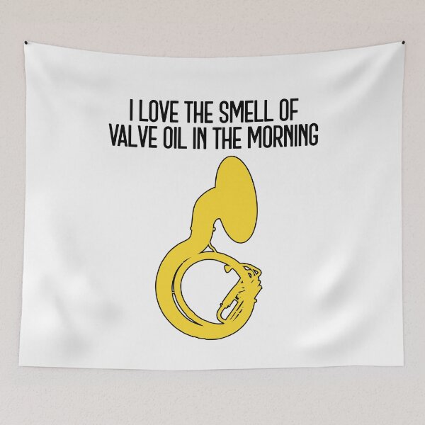 Item preview, Sousaphone - I LOVE THE SMELL OF VALVE OIL IN THE MORNING - Funny Sousaphone Gift, marching band, brass band designed and sold by HEJAshirts.
