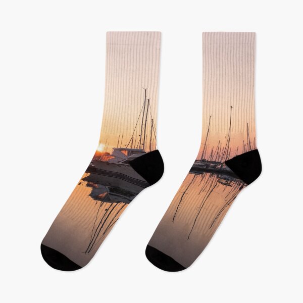Item preview, Peaceful Symmetry - Catching the Sunrise at the Yacht Club designed and sold by Georgia Mizuleva.