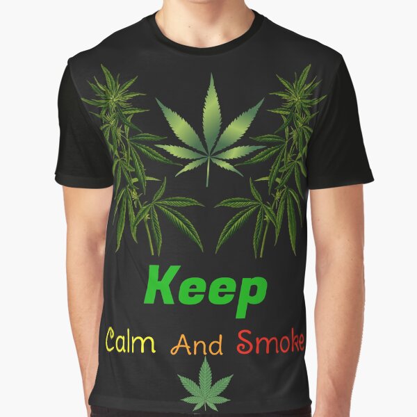 Keep Calm And Smoke Graphic T-Shirt