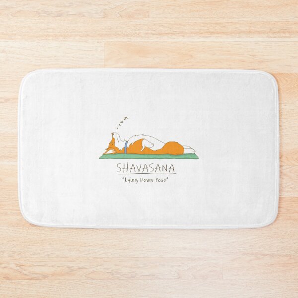Item preview, Corgi Lying Down Pose "shavasana" designed and sold by Tyler Downey.