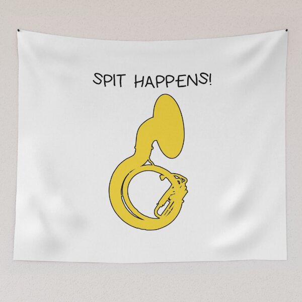 Item preview, Sousaphone - SPIT HAPPENS - Funny Sousaphone Gift, marching band, brass band designed and sold by HEJAshirts.