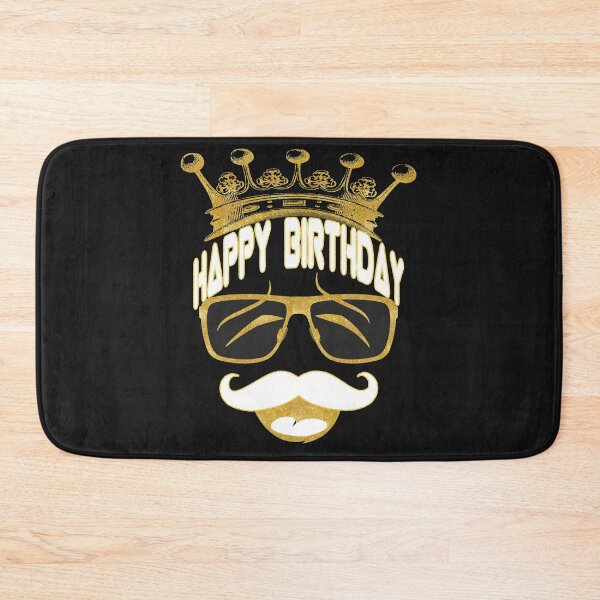 Aperçu de l'œuvre Happy birthday mustache créée et vendue par Hopeandshop.