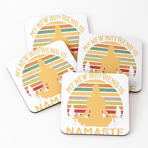 Item preview, Womens Funny My New Boyfriend Is Namaste Yoga Addict Womens Shirt designed and sold by Hema Thilakaratne.
