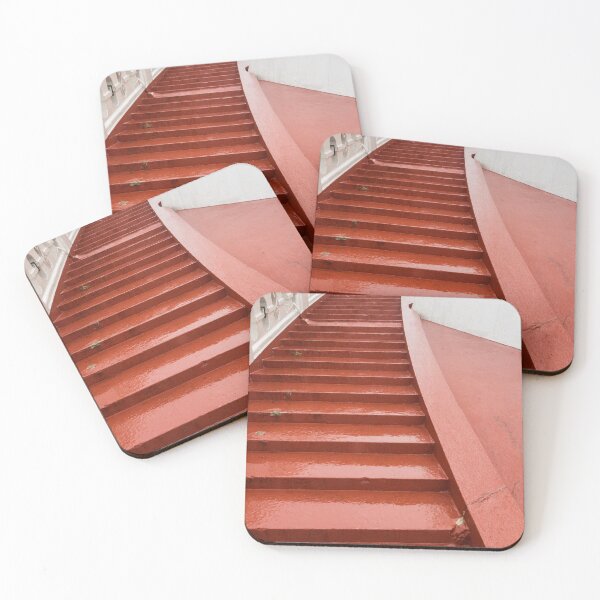 Item preview, Winding red staircase on Buddhist Temple designed and sold by Andy Chisholm.