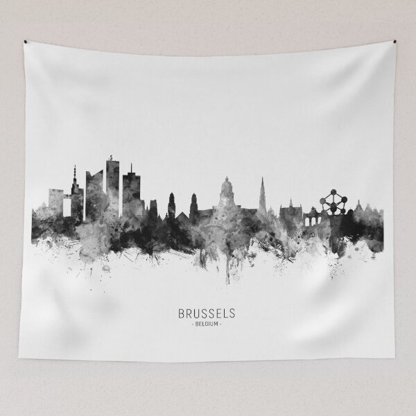 Item preview, Brussels Belgium Skyline designed and sold by ArtPrints.
