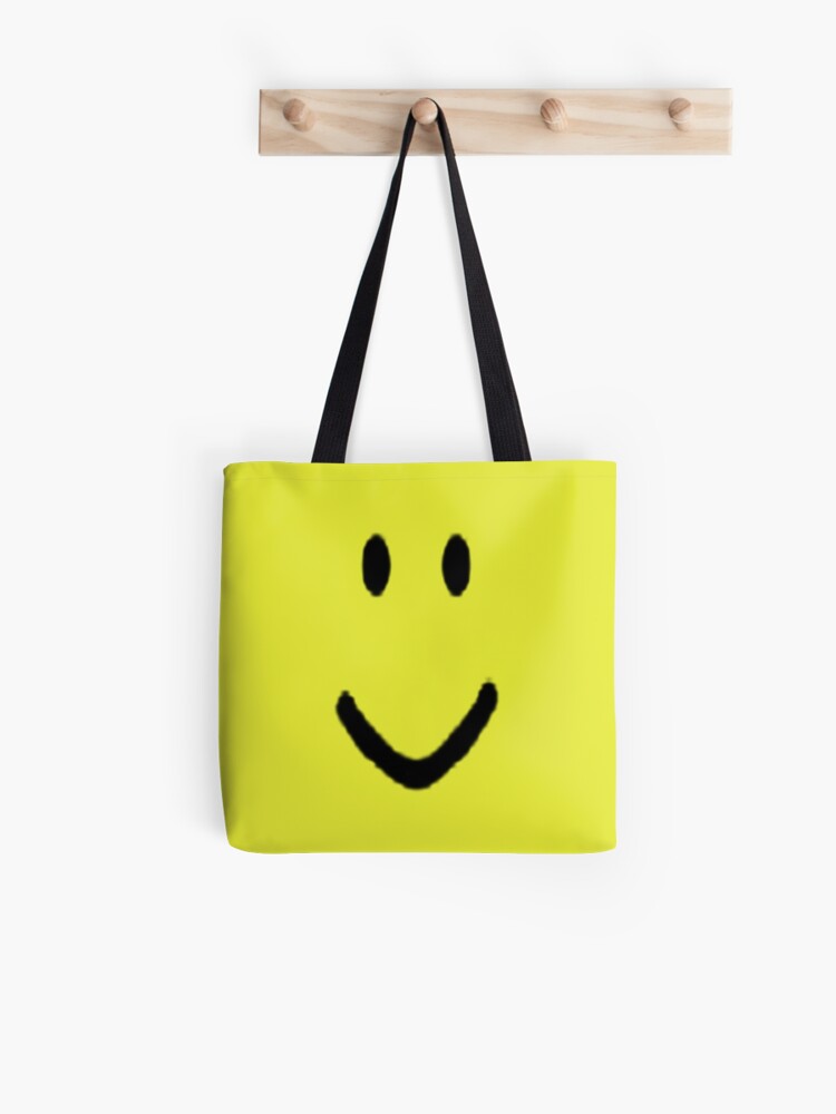 Roblox Halloween Noob Face Costume Smiley Positive Gift Tote Bag By Smoothnoob Redbubble - face noob roblox