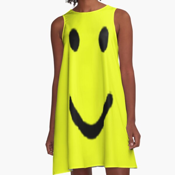 Roblox Default Noob Face A Line Dress By Trainticket Redbubble - i changed the default face to a mustache face roblox