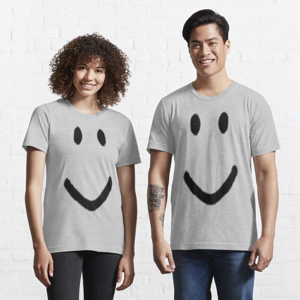 Roblox Halloween Noob Face Costume Smiley Positive Gift T Shirt By Smoothnoob Redbubble - creepy smile t shirt roblox