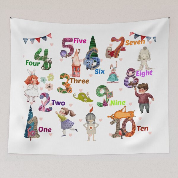 Item preview, Let's Count (kids design) designed and sold by FloramoonArt.