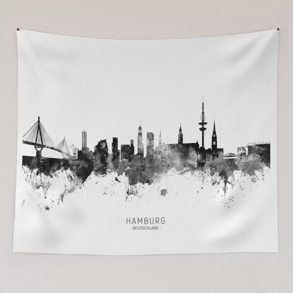 Artikelvorschau, Hamburg Germany Skyline entworfen und verkauft von ArtPrints.