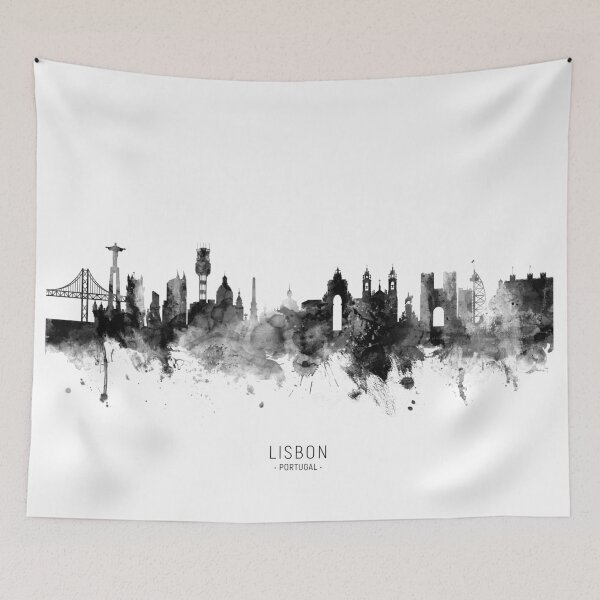 Item preview, Lisbon Portugal Skyline designed and sold by ArtPrints.