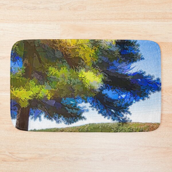Item preview, Sun and Shade Pine Tree On the Lake - Colorful Autumn Impressions designed and sold by Georgia Mizuleva.