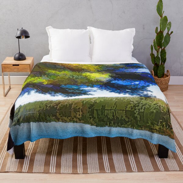 Item preview, Sun and Shade Pine Tree On the Lake - Colorful Autumn Impressions designed and sold by Georgia Mizuleva.