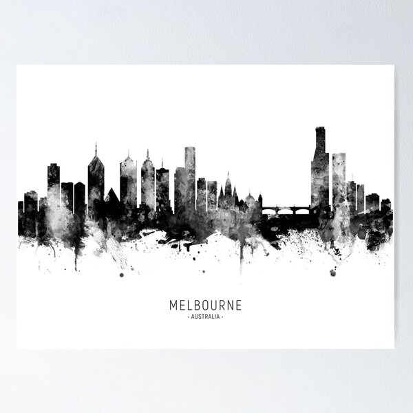 Item preview, Melbourne Australia Skyline designed and sold by ArtPrints.