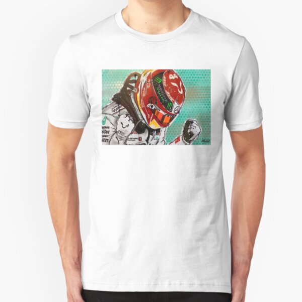 Lewis Hamilton 2019 F1 graffiti painting by DRAutoArt - No.2 Slim Fit T-Shirt
