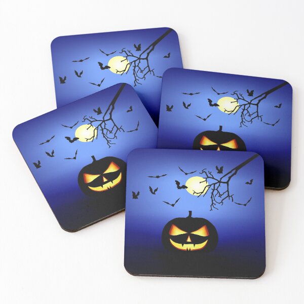 Item preview, Wicked Halloween pumpkin and bats designed and sold by claudiasartwork.