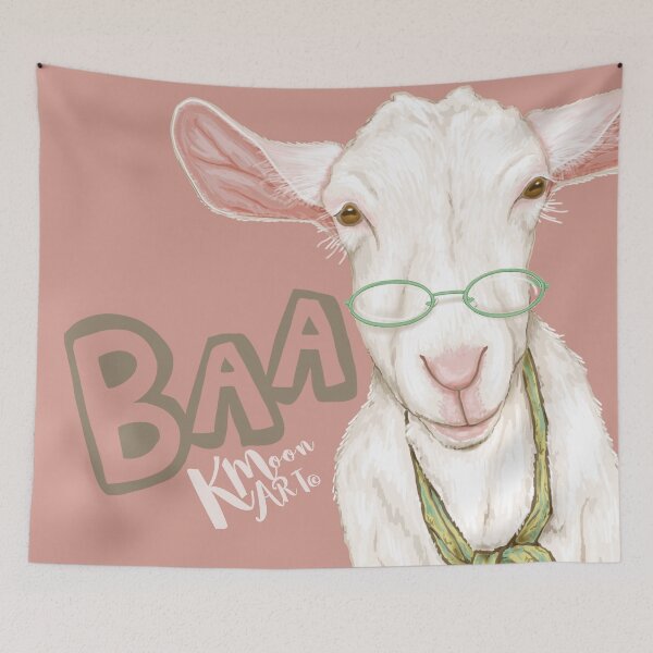 Item preview, Baa Baa Goat (Pink) designed and sold by kmoonart.