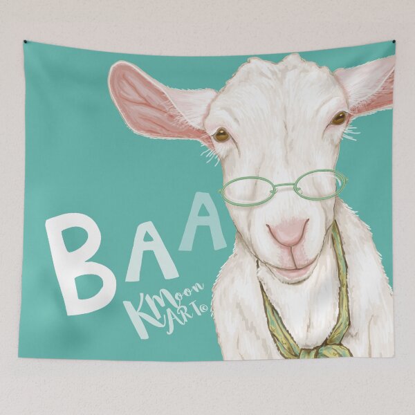 Item preview, Baa Baa Goat (Turquoise Green) designed and sold by kmoonart.