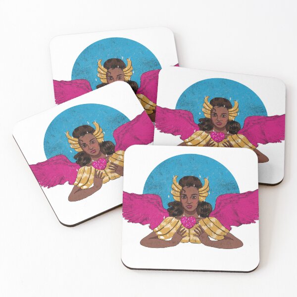 Item preview, Magical angel girl drawn in 80s retro cartoon style designed and sold by TijanaD.
