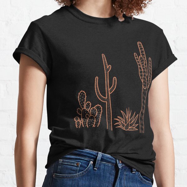 Terracotta cactus illustration Classic T-Shirt