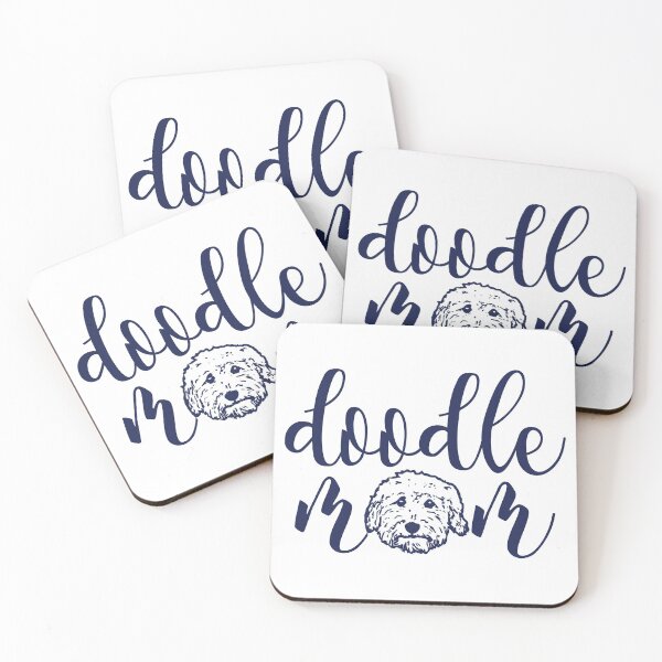 Item preview, Doodle mom in navy - goldendoodles, labradoodles, aussiedoodles, bernedoodles, sheepadoodles designed and sold by smooshfaceutd.