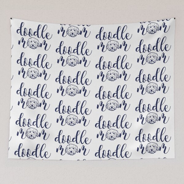 Item preview, Doodle mom in navy - goldendoodles, labradoodles, aussiedoodles, bernedoodles, sheepadoodles designed and sold by smooshfaceutd.