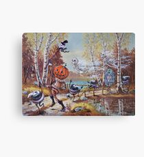 Hallowe'en Comes to Town Metal Print