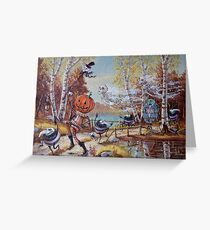 Hallowe'en Comes to Town Greeting Card