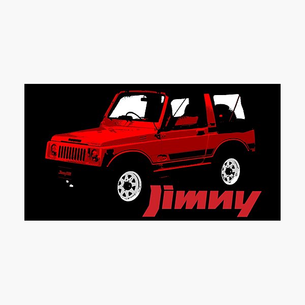 Lámina fotográfica «SUZUKI JIMNY / SAMURAI / SJ (ROJO)» de ThrowbackM2