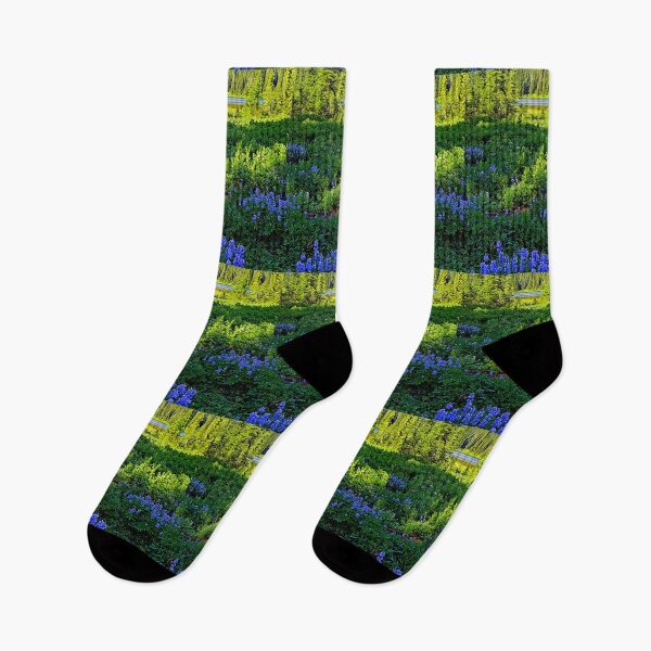 Item preview, LUPINES BESIDE THE LAKE designed and sold by Elaine Bawden.