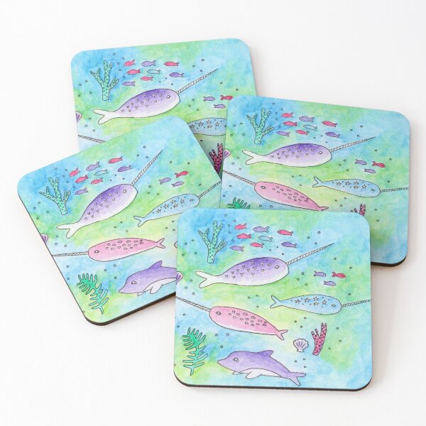 Item preview, Narwhals with Watercolor Pals designed and sold by OceanVixen.