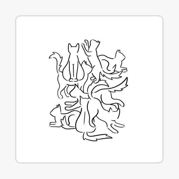 Katzen überall Sticker