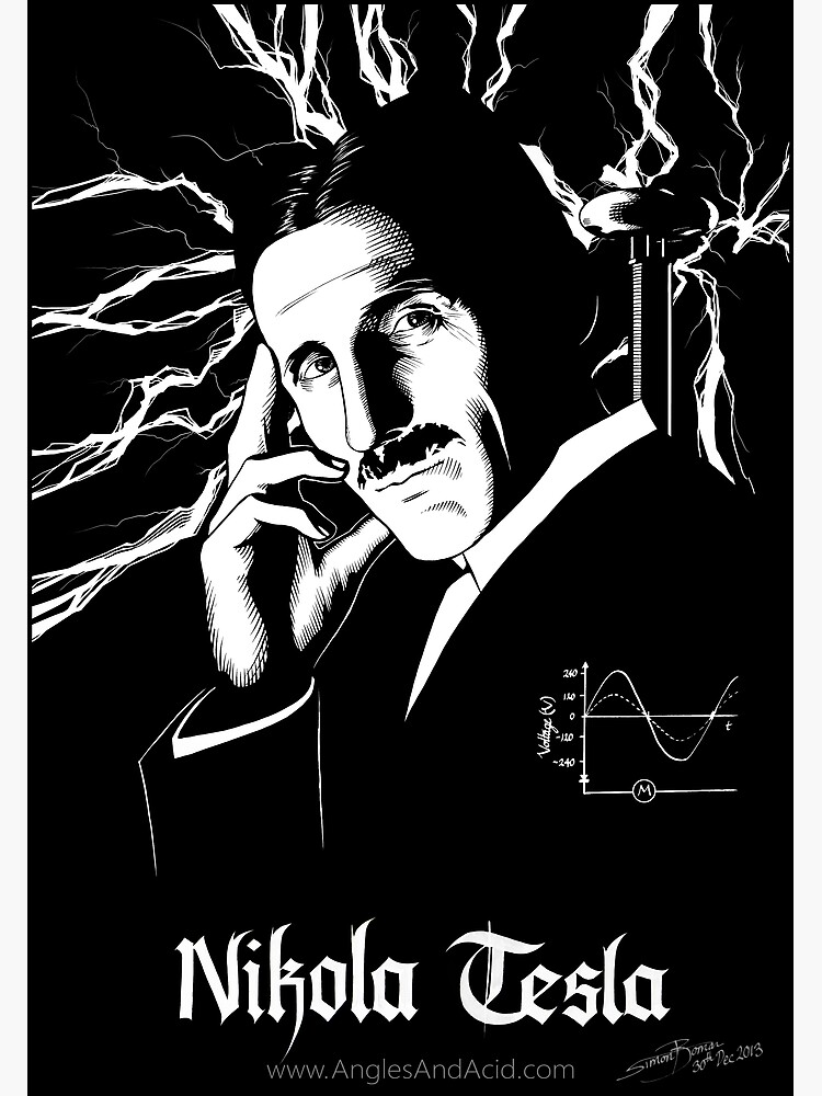Nikola Tesla by AnglesAndAcid