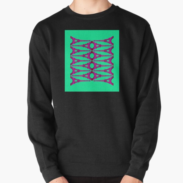 Eiffel Stack - Magenta on Mint Pullover Sweatshirt