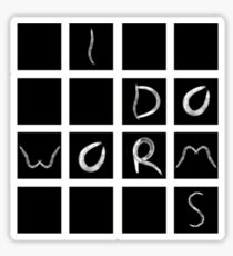 writing worms Sticker